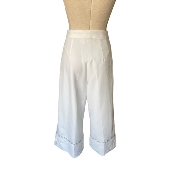 NWT SALISA E Culottes White Cropped Pants - Picture 8 of 10